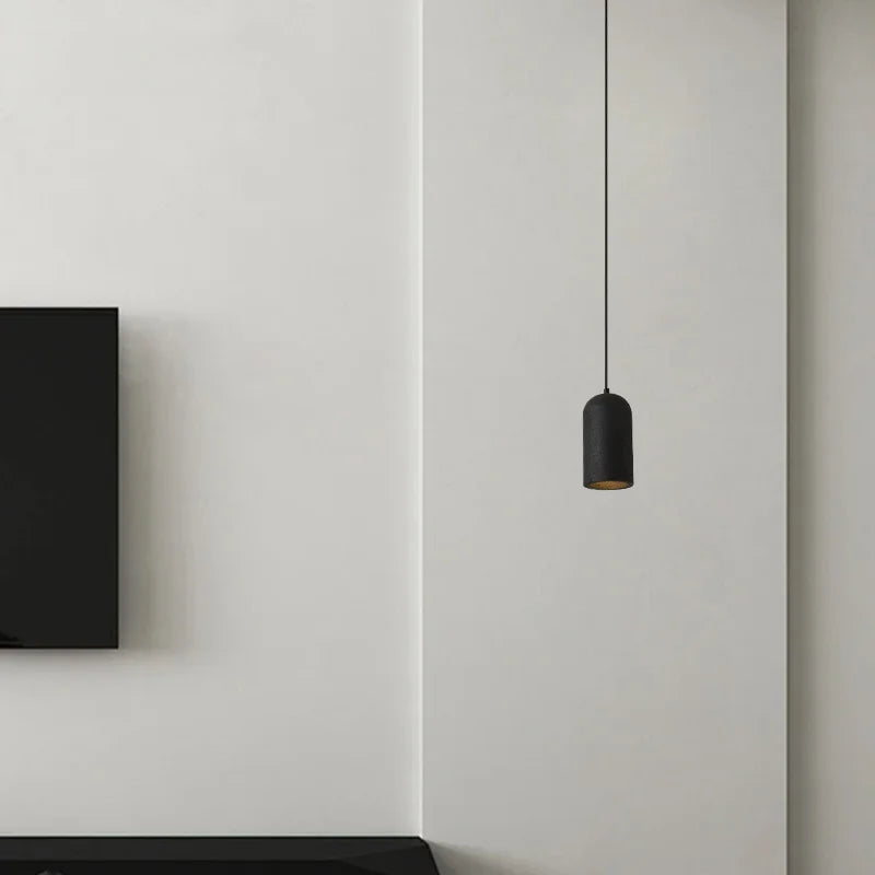 Afralia™ Black Travertine LED Pendant Lamp for Modern Interior Lighting
