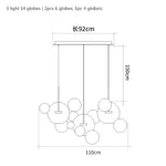 Milky Glass Globes LED Pendant Lights for Dining Room, Modern Luminarias LED Hanging Lamp