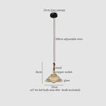 Clear Glass LED Pendant Light for Bedside Living Dining Decor