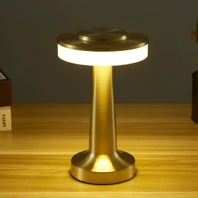 Retro Metal Touch Table Lamp for Bar Coffee Restaurant Light Desk LED Night Bedroom Decor