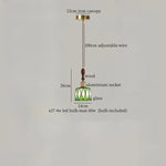 Afralia™ Tiffany Brass Glass LED Pendant Lights for Home and Cafe Decor