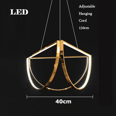 Gold Chandelier LED Indoor Lighting for Living Room & Bedroom