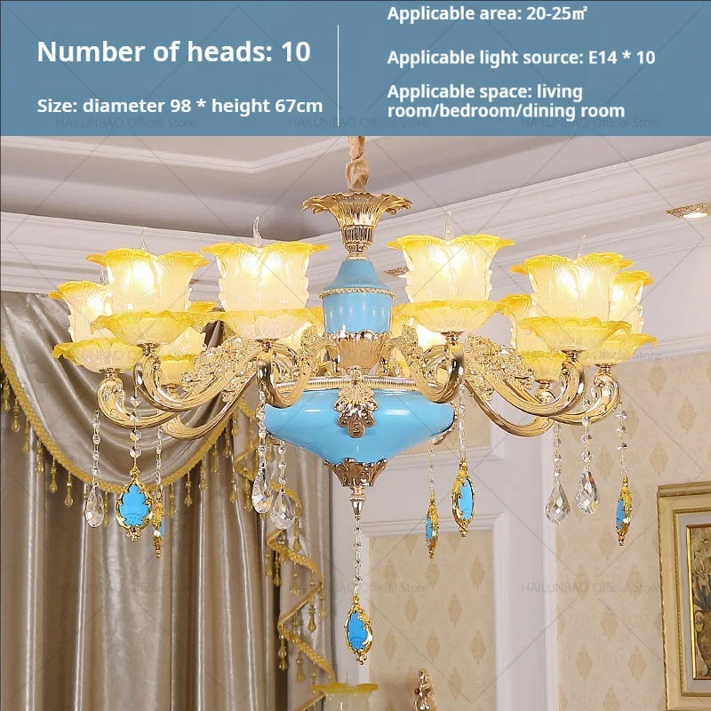 Elegant Crystal Chandelier Living Room Bedroom Lighting