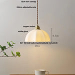 White Glass LED Pendant Lamp for Modern Home Decor and Lighting