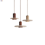 Wood LED Pendant Lamp for Elegant Room Decor & Wabi Sabi Style