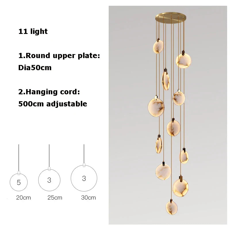 LED Marble Gold Chandelier for Living Room, 2025 Trend Lustre Lighting