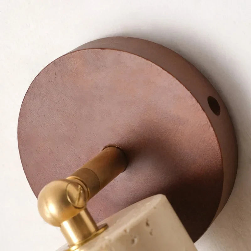 Copper LED Wall Light Fixture Nordic Modern Plug In Bedside Lamp