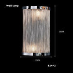 Retro Vintage LED Aluminum Chandelier Lighting in Gold Chrome Silver