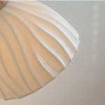 White Ceramic Wood LED Wall Light Fixture Pull Chain Switch Bedside Lamp