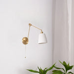 Ceramic LED Wall Lamp with Pull Chain Switch for Stair, Bathroom, Living Room