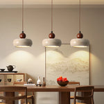 Afralia™ Wabi Sabi LED Hanging Pendant Light Yellow Travertine Vintage Design
