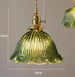 Blue Glass Pendant Lights for Bedroom Dinning Living Room