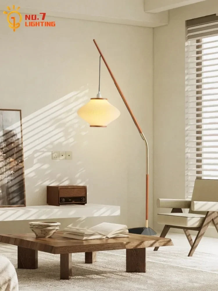 Cream Wind Acrylic Designer LED Floor Lamp for Living Room and Bedroom