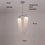 LED Aluminum Ceiling Chandelier Lighting Hanging Lamps for Foyer