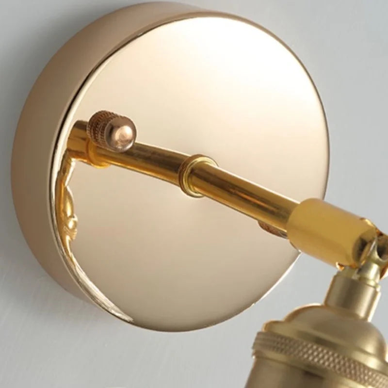 Rotatable Copper LED Wall Lamp with Pull Chain Switch