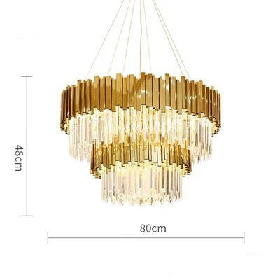 Crystal Oval LED Chandelier Lighting for Dinning Room