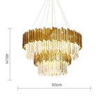 Crystal Oval LED Chandelier Lighting for Dinning Room