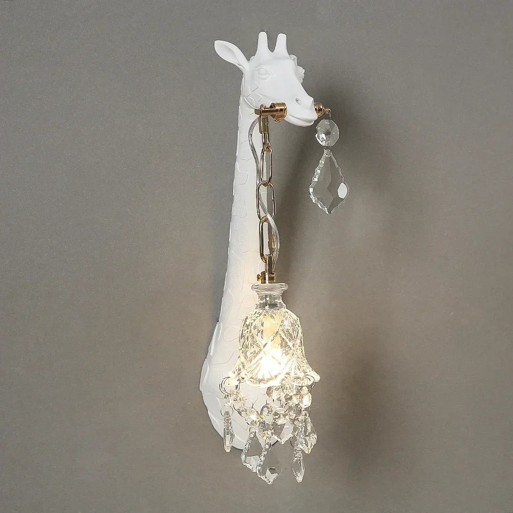 Giraffe Resin Wall Lamp Sconce Light for Bedside & Living Room Decor