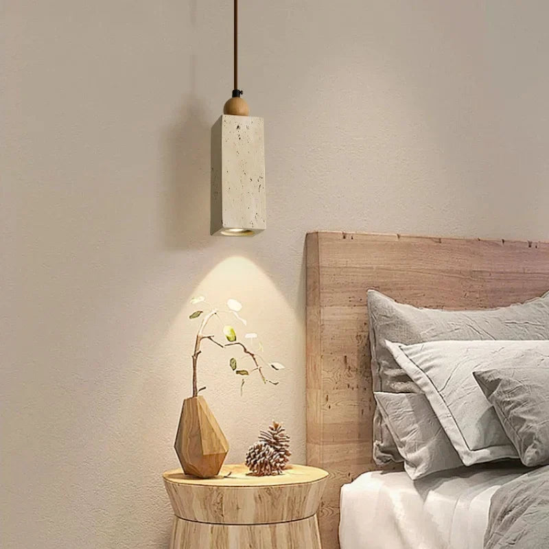 Natural Yellow Cave Stone LED Pendant Light for Home Decor