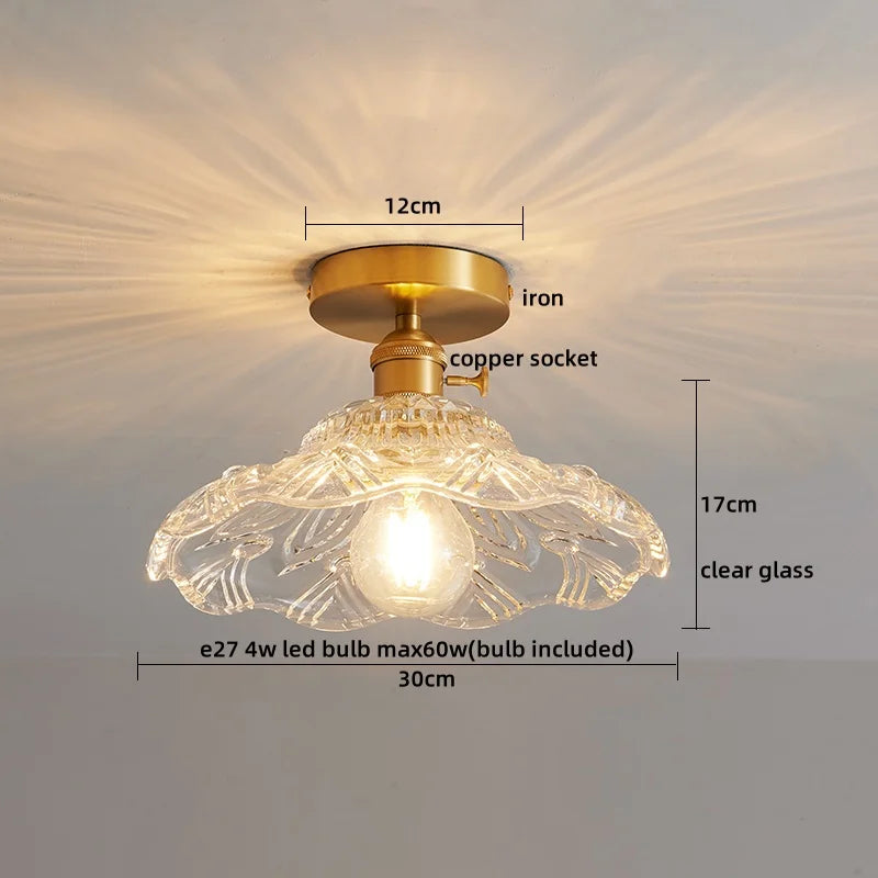 LED Glass Ceiling Lamp for Interior Decor