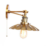 Industrial Retro LED Wall Lamp with Two Heads and Pull Chain Switch