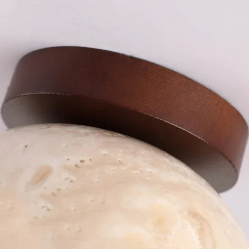 Yellow Cave Stone LED Ceiling Lamp Scandinavian Design Glass Plafondlamp