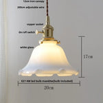 White Glass LED Pendant Lamp - Modern Nordic Hanging Light