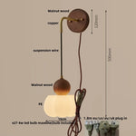 Wood LED Wall Lamp with Pull Chain Switch for Living Room, Dining Room, Bathroom
