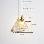 Afralia™ Clear Glass Nordic Pendant Light Fixture: Modern Simple Hanging Lamp