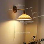 Ceramic Copper LED Wall Lamp for Bedroom Bedside Mirror Light