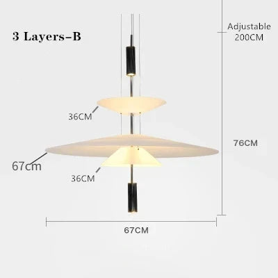 LED Saucer Pendant Light for Home Decor and Living Room