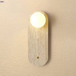 LED Wall Light Fixture Modern Living Dining Room Yellow Glass Bedside Lamp