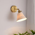 Elk Ceramic LED Wall Sconce, Nordic Copper Pull Chain Mirror Light