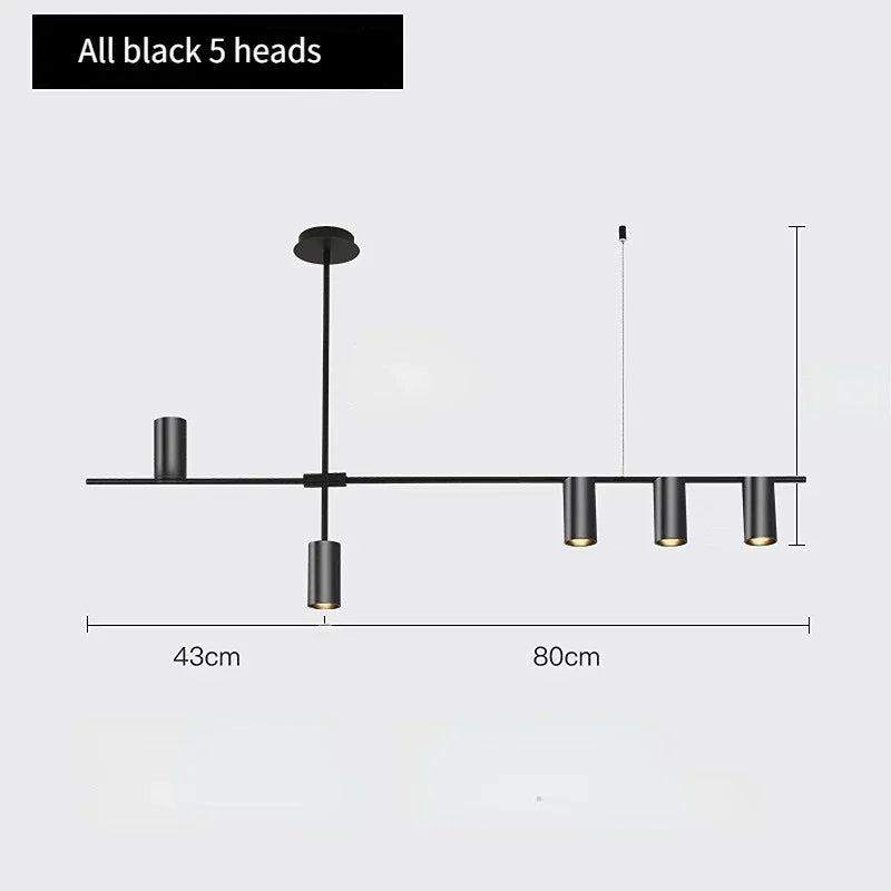 Modern Golden Metal LED Chandelier for Kitchen Dining Room Lighting