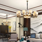 Luxury Zinc Alloy Jade Chandelier for Living Room, Villa, and Restaurant