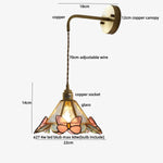 Afralia Tiffany Butterfly Glass Wall Lamp with Adjustable LED Light