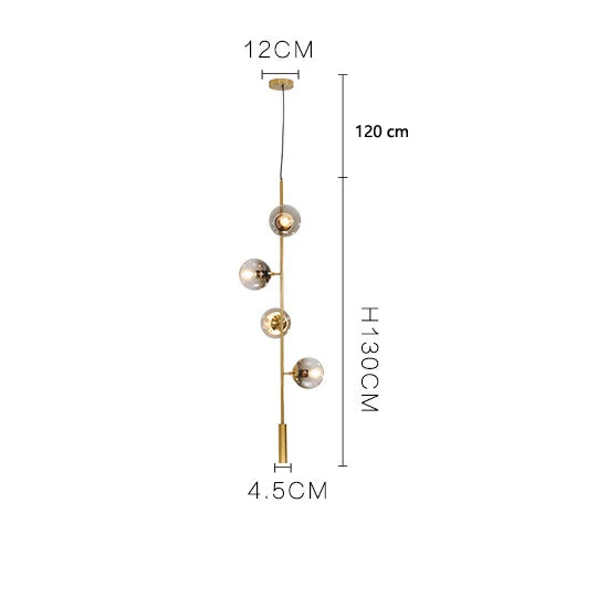 Glass Pendant Chandelier for Kitchen Dining Living Room