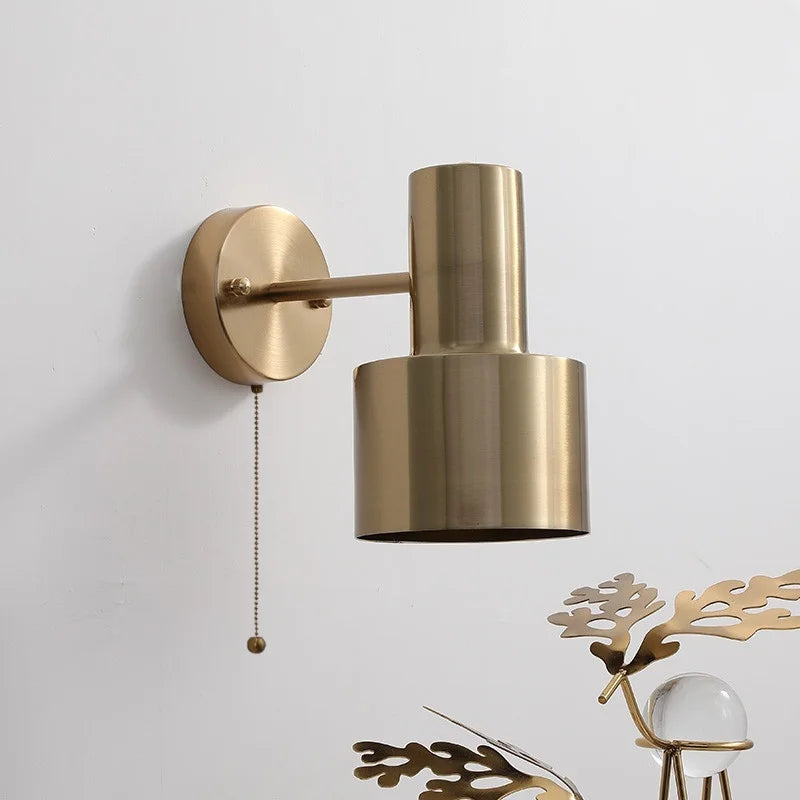 LED Wall Lamp with Pull Chain Switch for Modern Home Decor