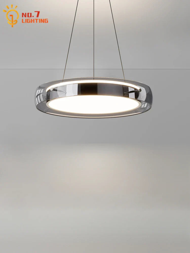 Minimalist Glass Pendant Light LED for Bedroom Living Room Cafe