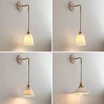 Polka Dot Ceramic LED Wall Lamp Adjustable Wire Interior Wall Sconces