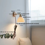 Ceramic Wood Up Down Rotate LED Wall Sconce Light Fixtures