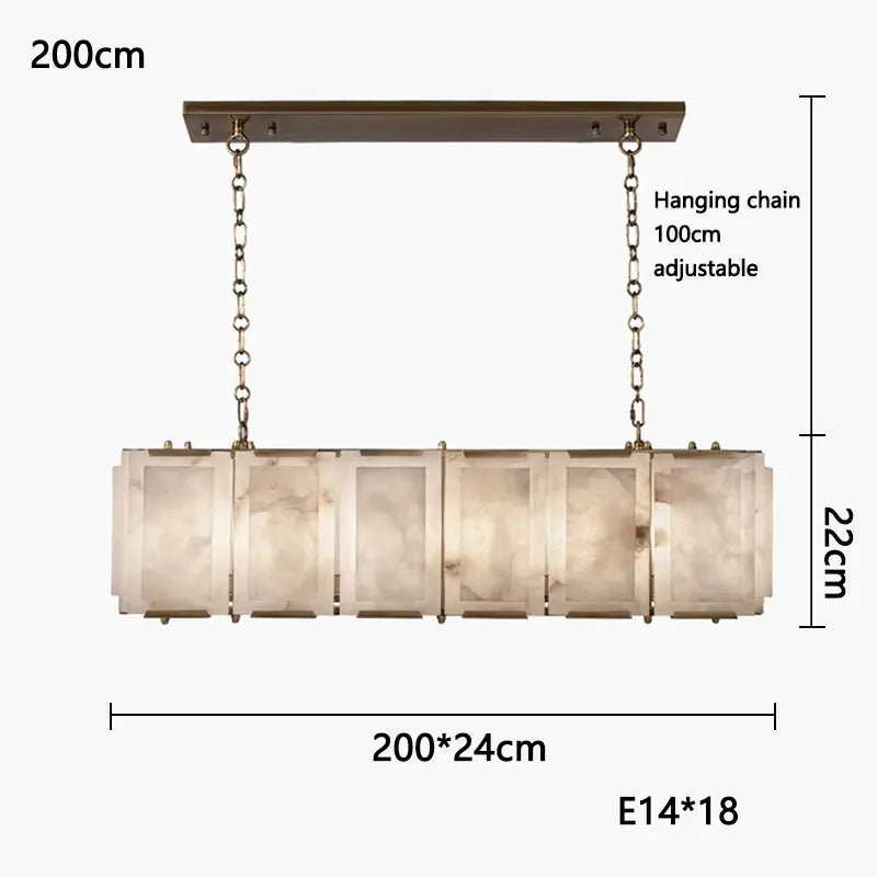 Marble Collection LED Ceiling Chandelier for Dining Room