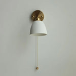 Ceramic LED Wall Sconce Up Down Rotate Pull Chain Mirror Light