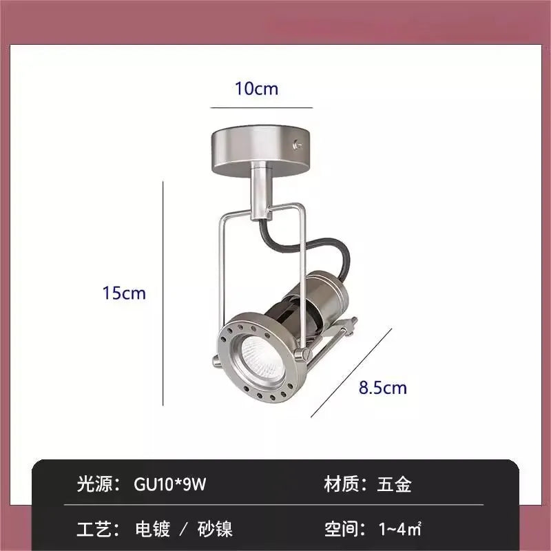 LED Industrial Bedroom Wall Lamp Black/Nickel Mounted Studio Cafe Background