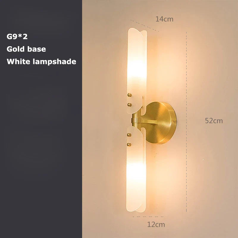 Copper Gold Black LED Wall Sconce Light for Corridor Bedroom Living Room