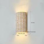 Afralia™ Yellow Travertine Block Stone LED Wall Lamp for Living Room Decor
