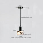 Iron Marble LED Pendant Light Fixture Modern Hanging Lamp Interior Decor