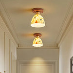 Shell Tiffany Glass Canopy LED Ceiling Light