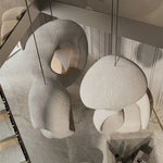 Wabi-sabi Resin Pendant Chandelier | Nordic Villa Stair Decor Droplight