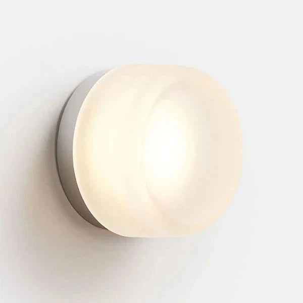 Glass Round Wall Sconce Light for Indoor Outdoor Living Bathroom Porch Decoration